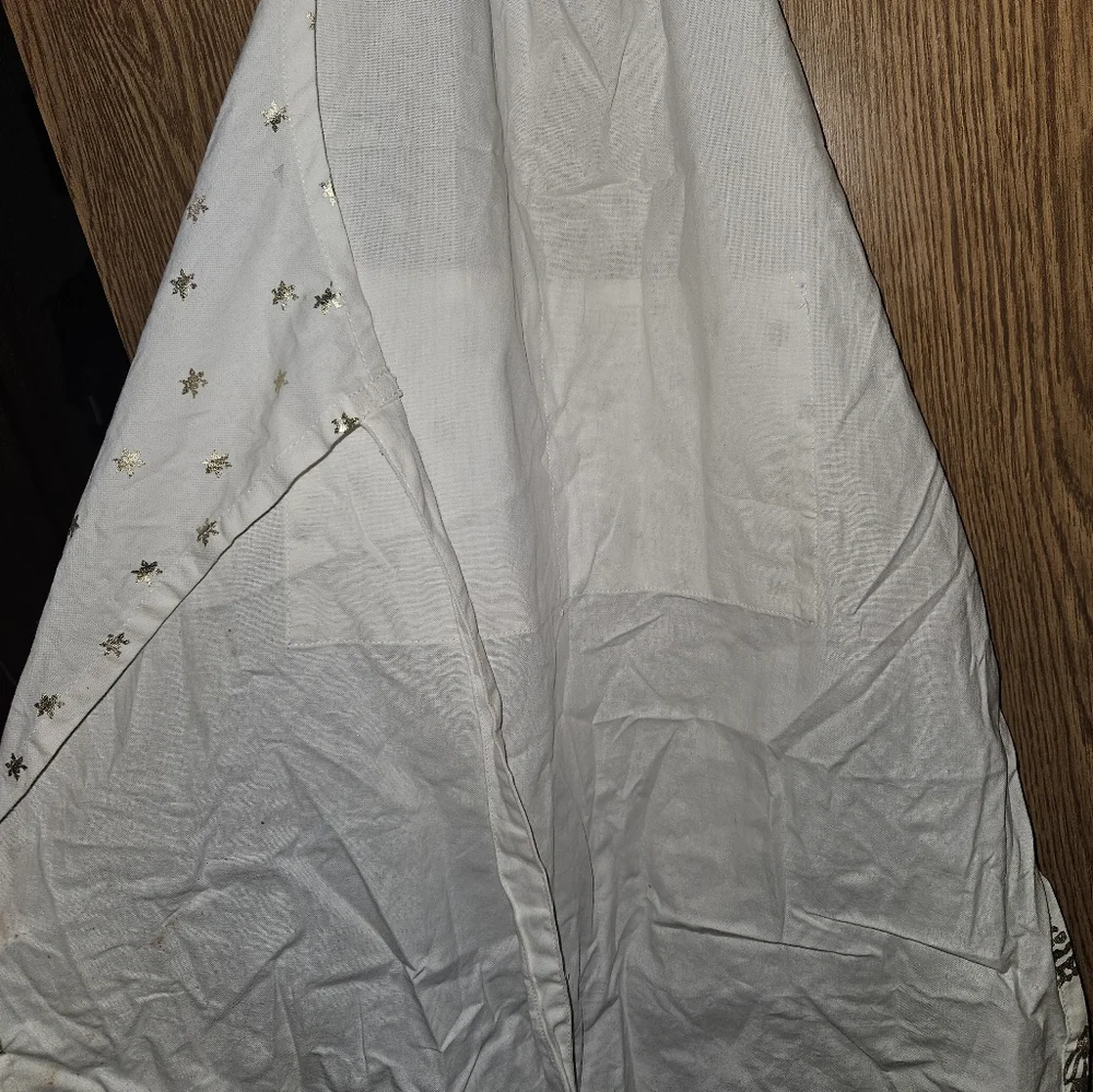 Gold and White Holiday Apron